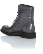 Patrizia Pepe High Heavy-Duty Boots In Smooth Leather - Lyst