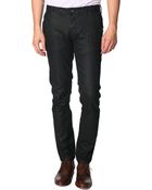 Selected Poul Black Wax-Coated Jeans - Lyst