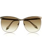 Victoria Beckham Square-Frame Metal Sunglasses - Lyst