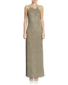 Adrianna Papell Petite Sleeveless Beaded Gown - Lyst