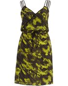 River Island Green Python Print Wrap Dress - Lyst