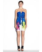 Milly Exposed Zipper Bustier Dress - Lyst