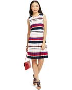 Tommy Hilfiger Pleated A-Line Dress - Lyst