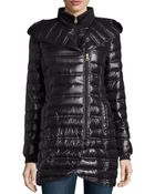 French Connection Asymmetric-Zip Packable Down Coat - Lyst