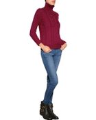 Burberry Brit Cotton Blend Cable Knit Pullover - Lyst