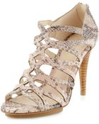 Pelle Moda Robyn Leather Evening Sandal - Lyst