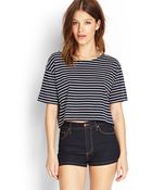Forever 21 Striped Boxy Tee - Lyst