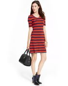 Tommy Hilfiger Short Sleeve Striped Dress - Lyst
