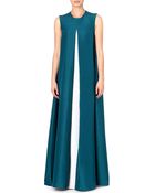 Roksanda Ilincic Alia Sleeveless Gown Petrolivorypeacock - Lyst
