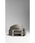 Burberry London Studded London Leather Belt - Lyst