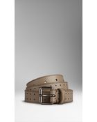 Burberry Perforated London Leather Belt - Lyst