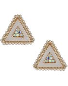 Topshop Small Stone Triangle Earrings - Lyst
