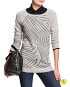 Banana Republic Factory Animal-Print Merino Sweater - Lyst