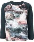 Carven Sea Print Sweatshirt - Lyst