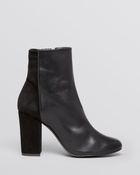 Delman Booties - Nyla High Heel Stretch Suede - Lyst