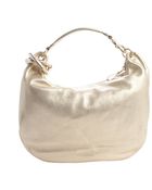 Jimmy Choo Gold Leather 'Solar' Shoulder Bag - Lyst
