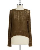MICHAEL Michael Kors Petite Open Knit Pullover - Lyst