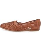 Sam Edelman Adera Woven Leather Flat - Lyst