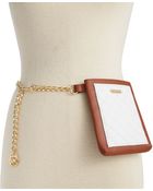 Michael Kors Michael Quilted Belt Bag with Chain Strap - Lyst
