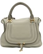 Chloé Baobab Green Calfskin Large 'Marcie' Tote Bag - Lyst