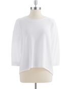 French Connection Crochet Back Sweater - Lyst
