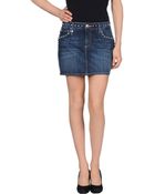 Burberry Brit Denim Skirt - Lyst