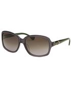 Tod's Women'S Rectangle Translucent Grey Sunglasses - Lyst