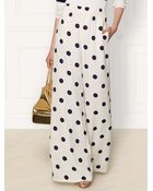Ralph Lauren Collection Polka-dot Courtney Pant - Lyst