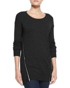 Christopher Fischer Susie Zip-Body Cashmere Sweater - Lyst