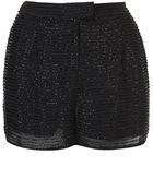 Topshop Embellished Beaded Shorts - Lyst
