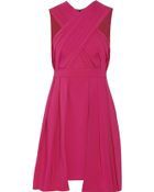 Matthew Williamson Pleated Crepe Mini Dress - Lyst