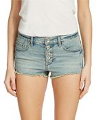 Free People Mid-Rise Cutoff Denim Shorts - Lyst