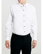 LAC White Button Down Long Sleeve Smart Shirt - Lyst