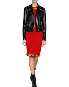 Versace Leather Biker Jacket - Lyst
