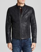 John Varvatos Usa Classic Leather Racer Jacket - Lyst
