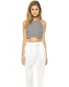 Sachin & Babi Maria Open Back Crop Top - Houndstooth Print - Lyst