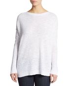 Eileen Fisher Dropped Shoulder Slub-Knit Top - Lyst