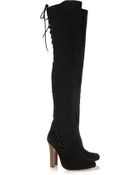 Topshop Unique Suede Over-The-Knee Boots - Lyst