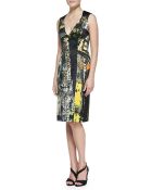 J. Mendel Sleeveless Printed Silk Dress - Lyst