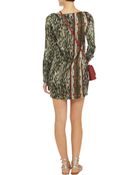 Suno Printed Crinkled Cotton And Silk-Blend Dress - Lyst