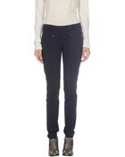 Stefanel Gabardine Trousers - Lyst