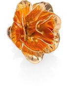 Hook + Albert Lapel Flower Pin/Goldtone - Lyst