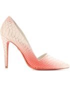 Alice + Olivia Dina Snakeeffect Leather Pumps - Lyst
