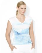 Lauren by Ralph Lauren Plus Printed Jersey Tee - Lyst