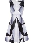 Karen Millen Graphic Print Cotton Dress - Lyst