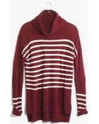Madewell Ribbed Turtleneck Sweater In Stripe - Lyst