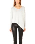 Helmut Lang Asymmetrical Hem Pullover Sweater - Lyst