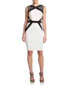 Jax Mesh Crisscross Sheath Dress - Lyst