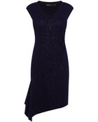 Karen Millen Snake Print Knit Dress - Lyst