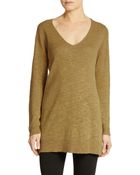 Eileen Fisher Petite V-Neck Tunic - Lyst